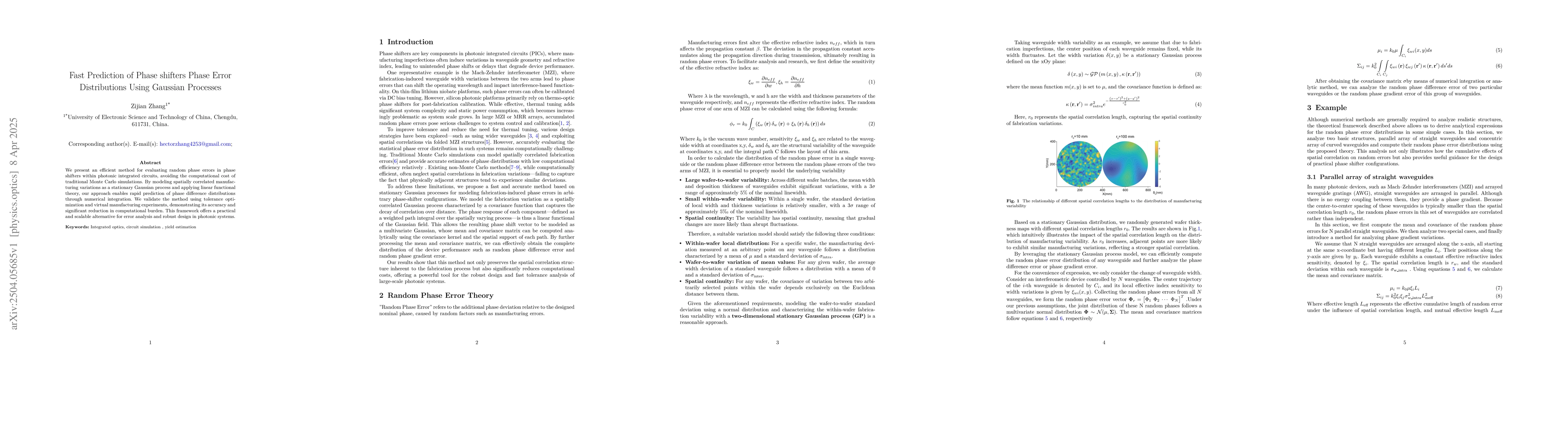 Thumbnail for Fast Prediction of Phase shifters Phase Error Distributions Using
  Gaussian Processes