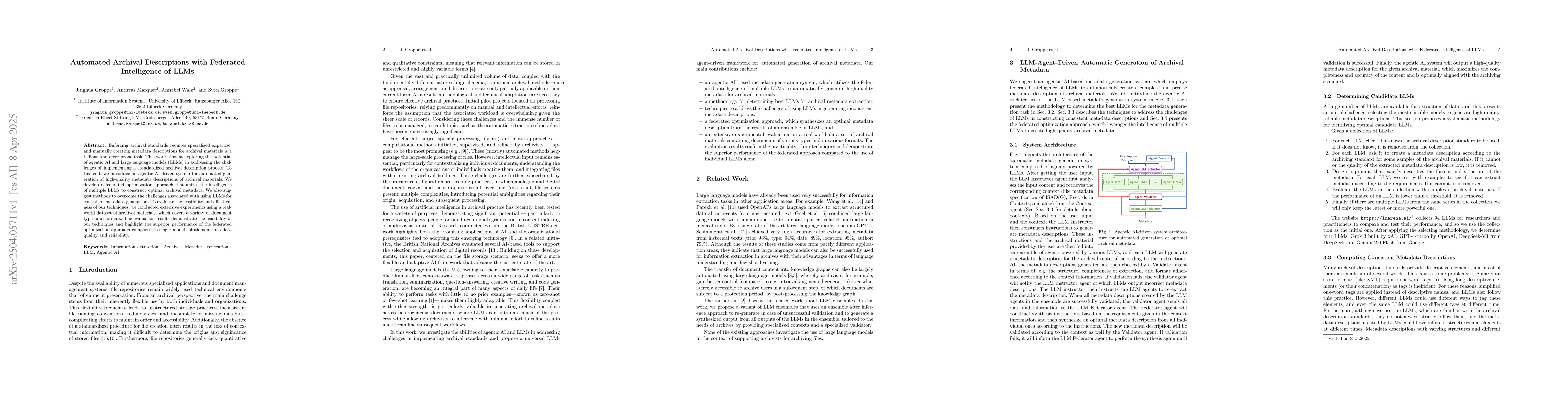 Thumbnail for Automated Archival Descriptions with Federated Intelligence of LLMs