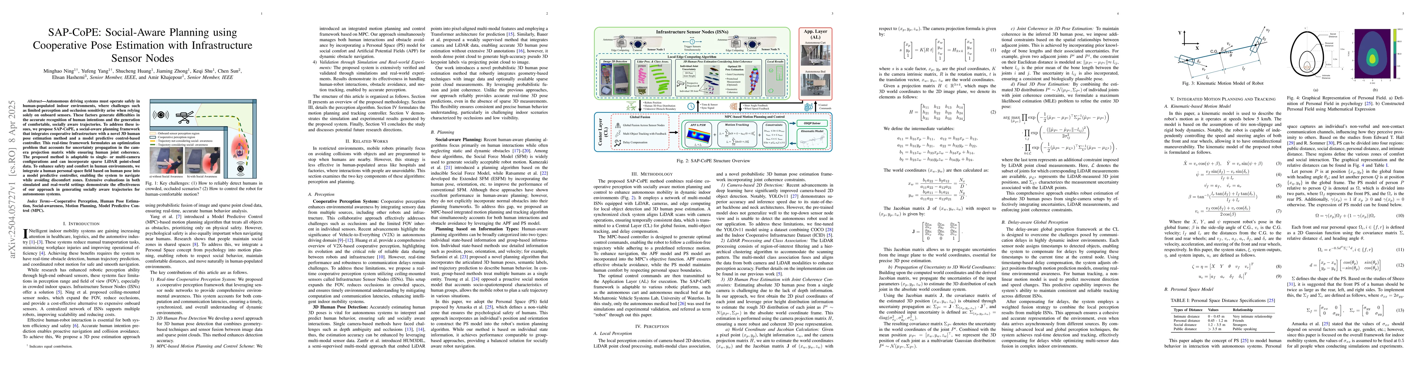 Thumbnail for SAP-CoPE: Social-Aware Planning using Cooperative Pose Estimation with
  Infrastructure Sensor Nodes