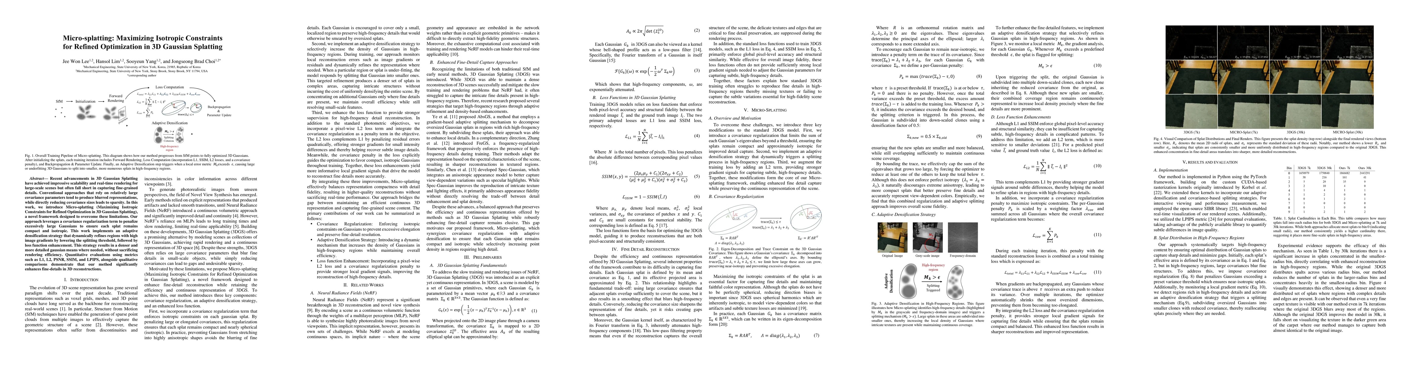 Thumbnail for Micro-splatting: Maximizing Isotropic Constraints for Refined
  Optimization in 3D Gaussian Splatting
