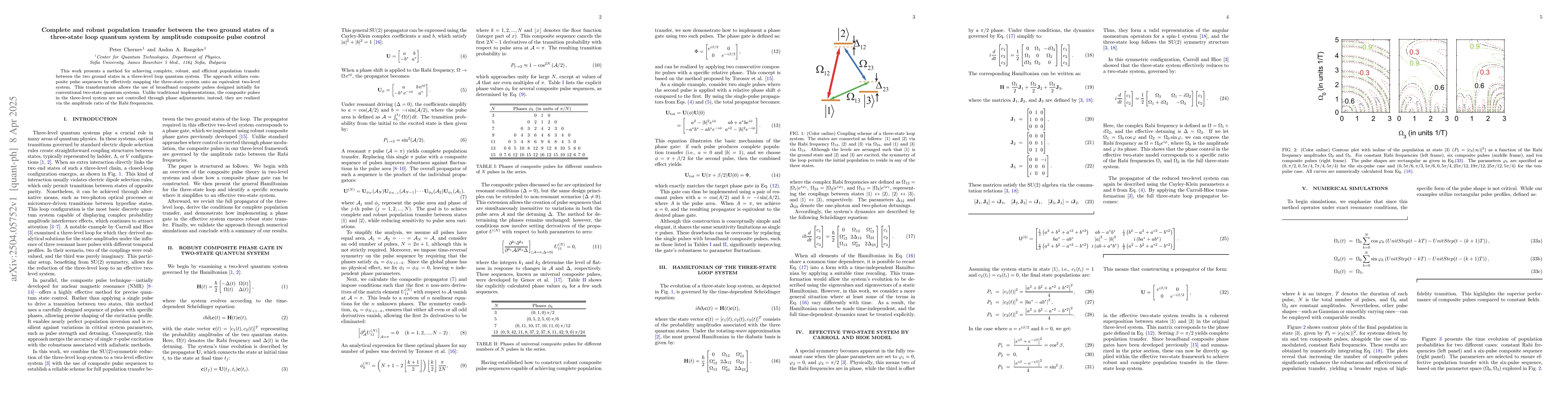 Thumbnail for Complete and robust population transfer between the two ground states of
  a three-state loop quantum system by amplitude composite pulse control