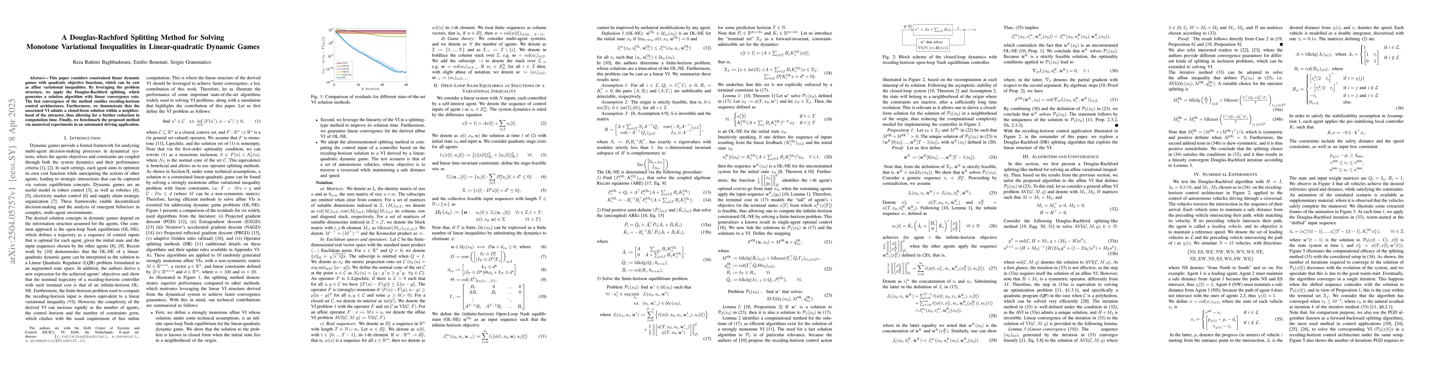 Thumbnail for A Douglas-Rachford Splitting Method for Solving Monotone Variational
  Inequalities in Linear-quadratic Dynamic Games
