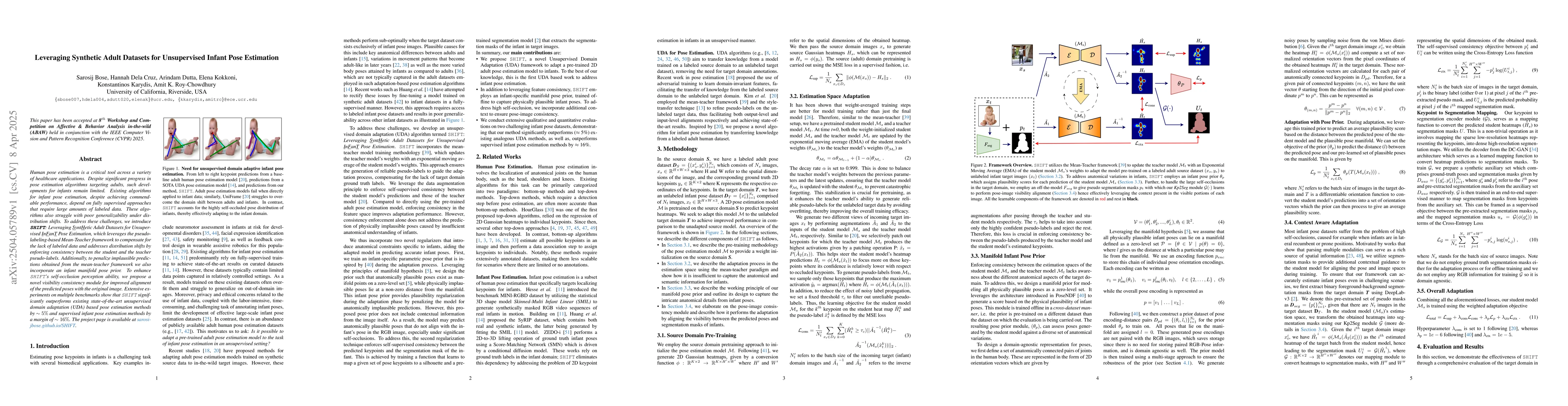 Thumbnail for Leveraging Synthetic Adult Datasets for Unsupervised Infant Pose
  Estimation