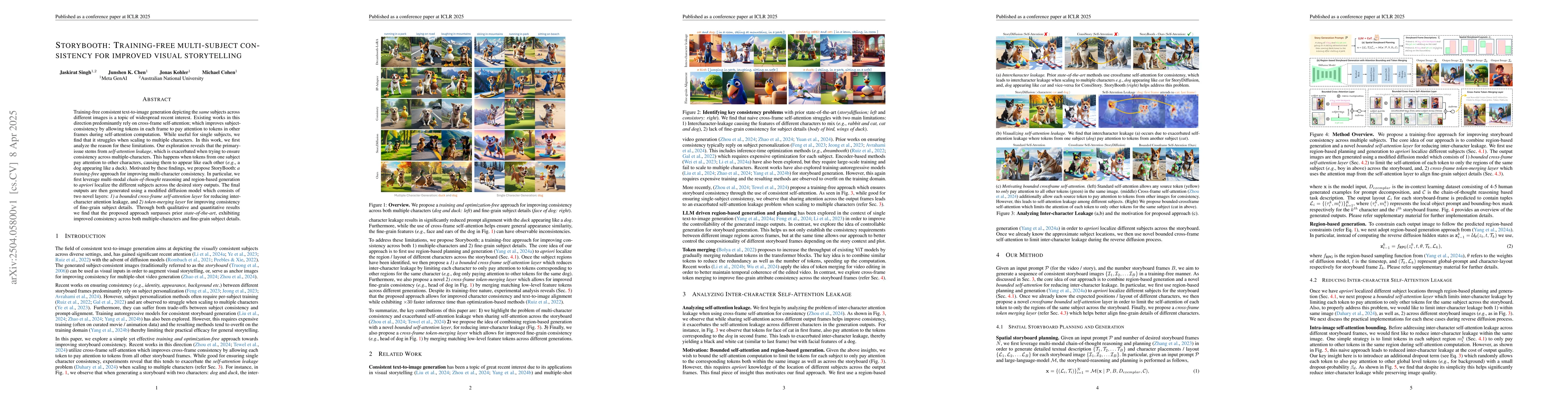 Thumbnail for Storybooth: Training-free Multi-Subject Consistency for Improved Visual
  Storytelling