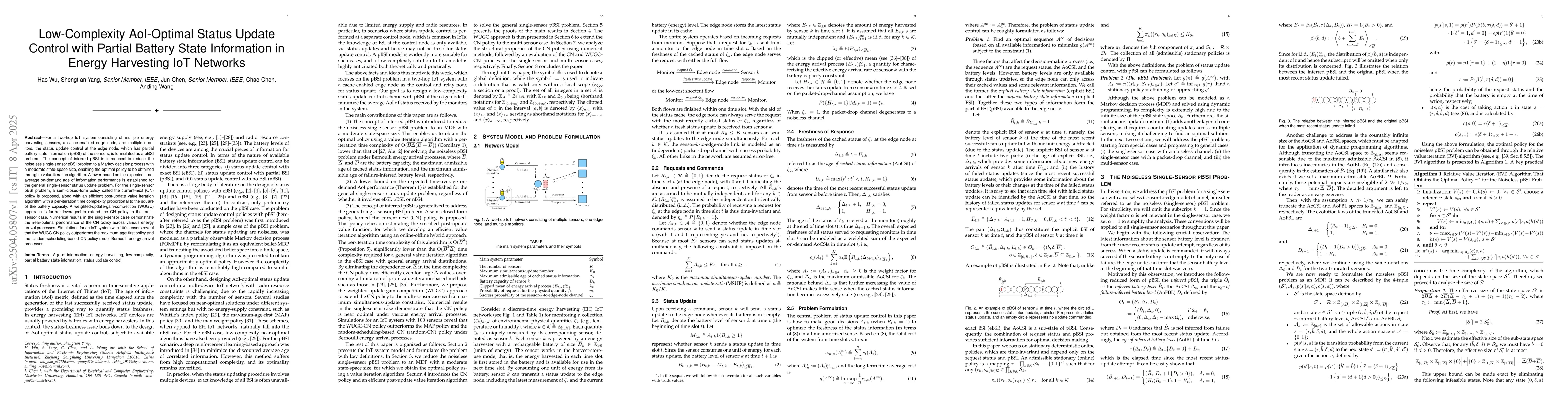 Thumbnail for Low-Complexity AoI-Optimal Status Update Control with Partial Battery
  State Information in Energy Harvesting IoT Networks