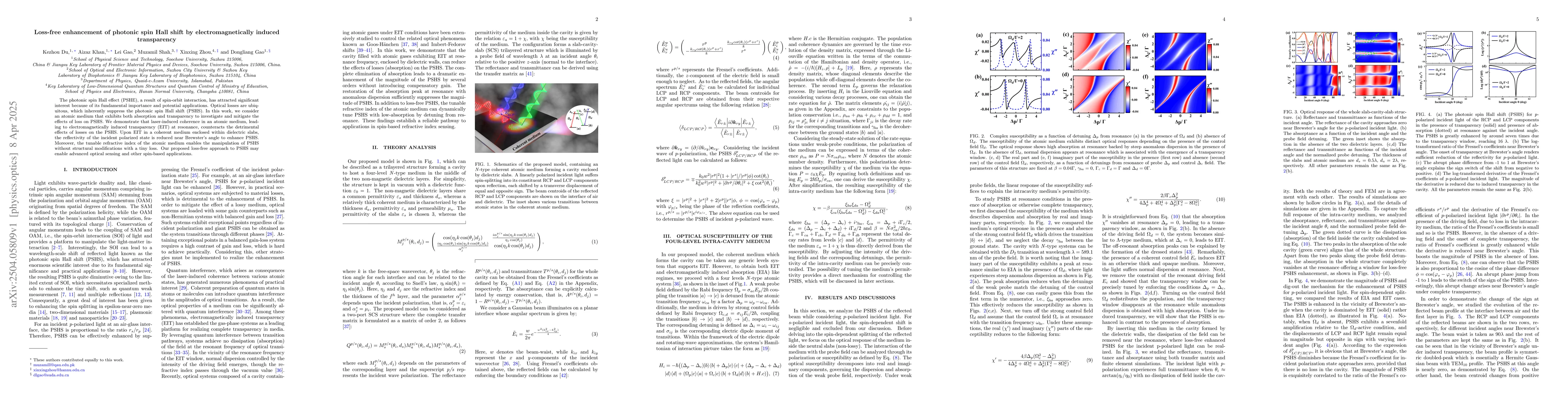 Thumbnail for Loss-free enhancement of photonic spin Hall shift by electromagnetically
  induced transparency