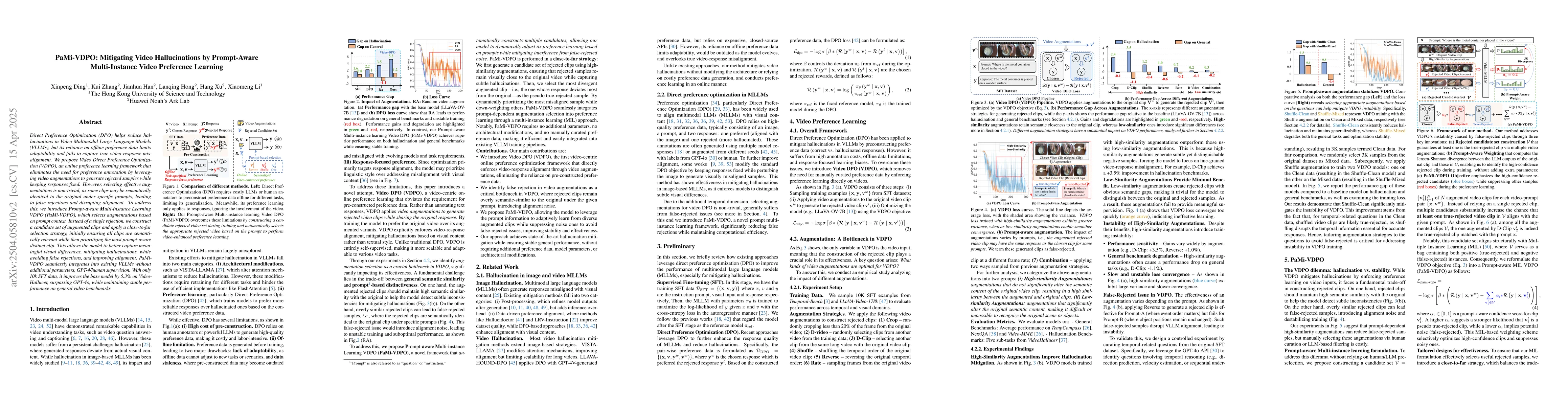 Thumbnail for PaMi-VDPO: Mitigating Video Hallucinations by Prompt-Aware
  Multi-Instance Video Preference Learning