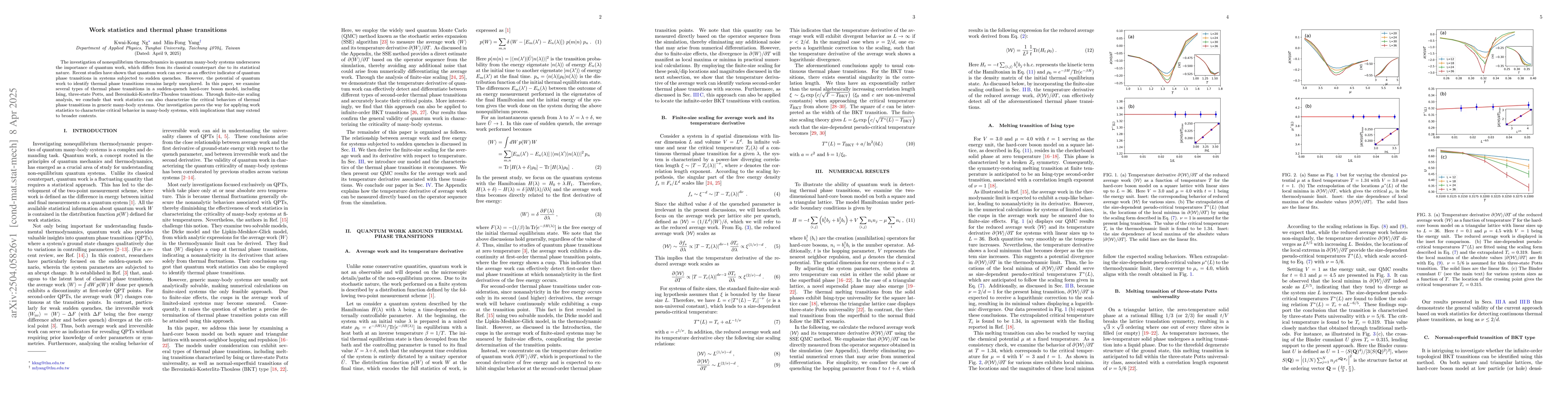 Thumbnail for Work statistics and thermal phase transitions