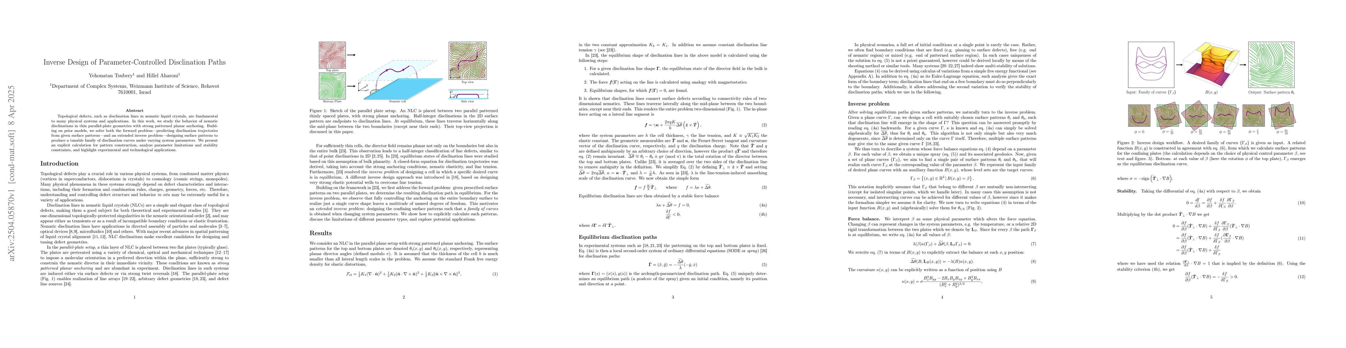 Thumbnail for Inverse Design of Parameter-Controlled Disclination Paths