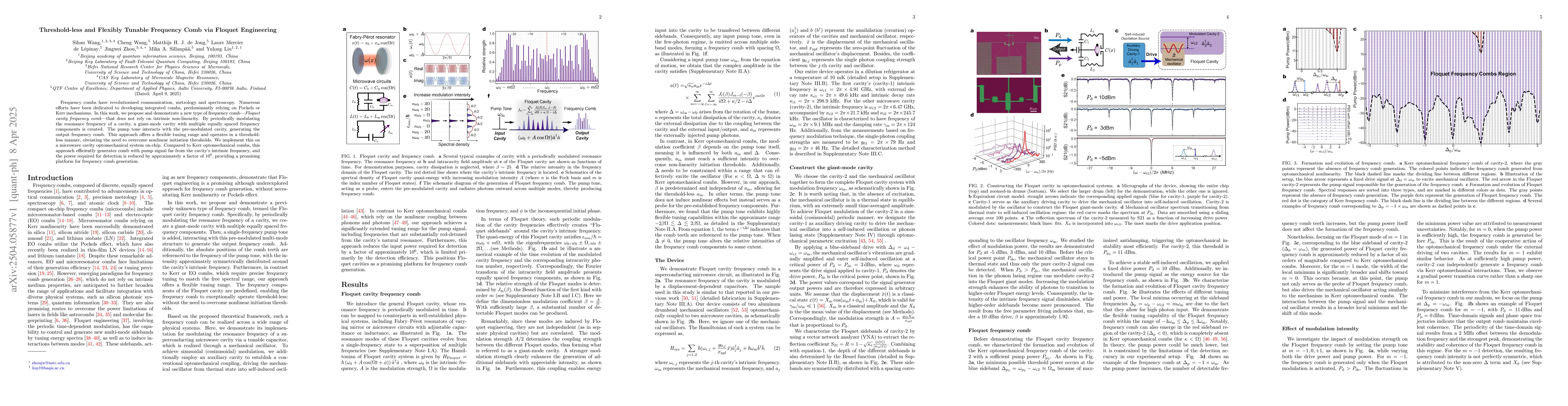 Thumbnail for Threshold-less and Flexibly Tunable Frequency Comb via Floquet
  Engineering