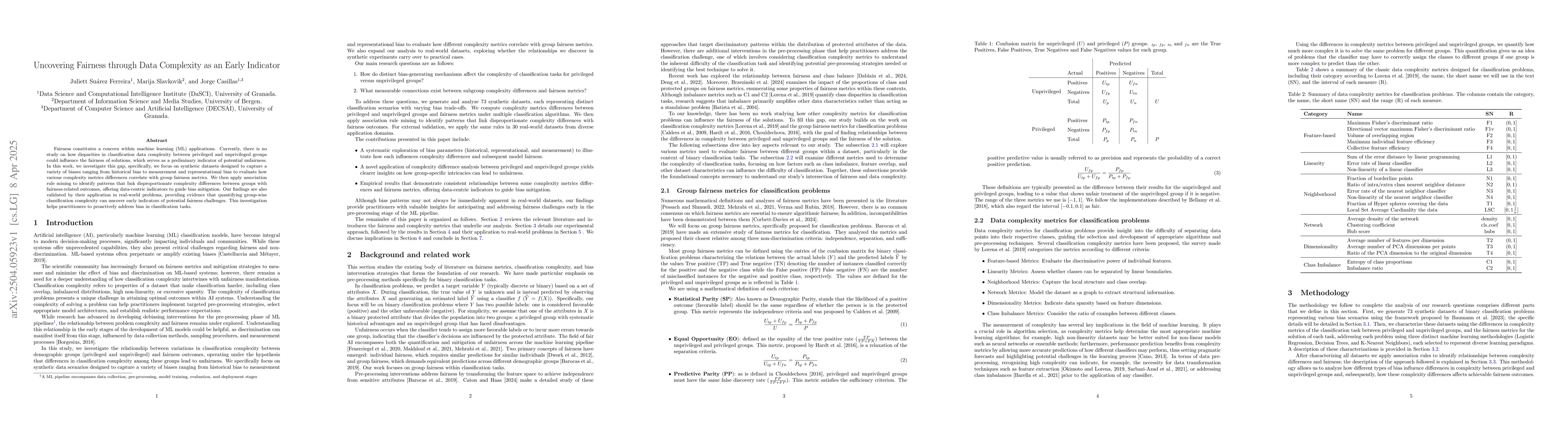 Thumbnail for Uncovering Fairness through Data Complexity as an Early Indicator