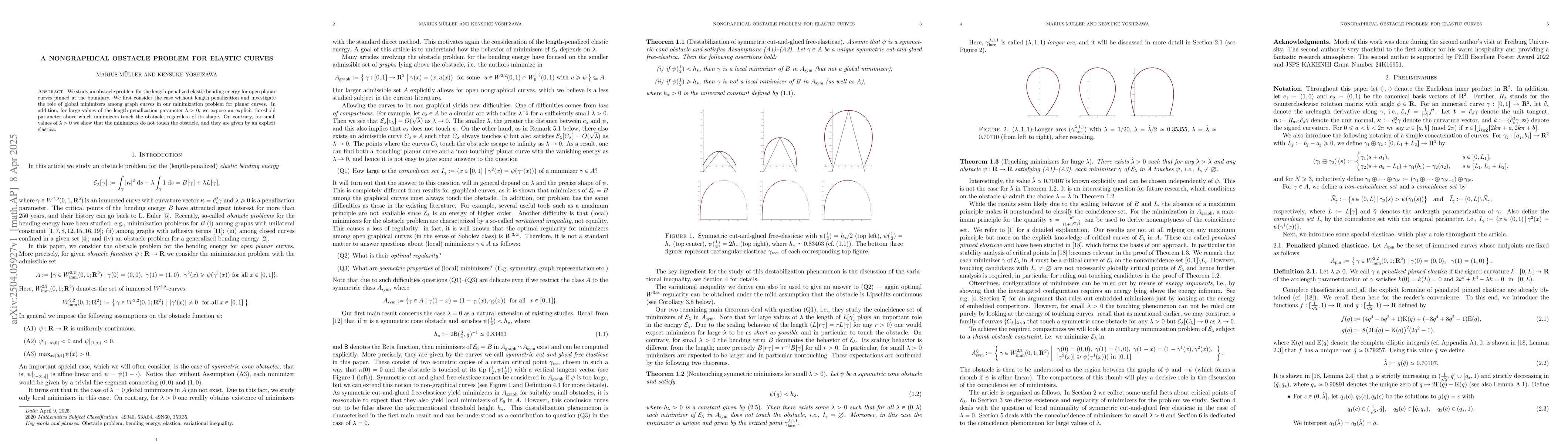 Thumbnail for A nongraphical obstacle problem for elastic curves