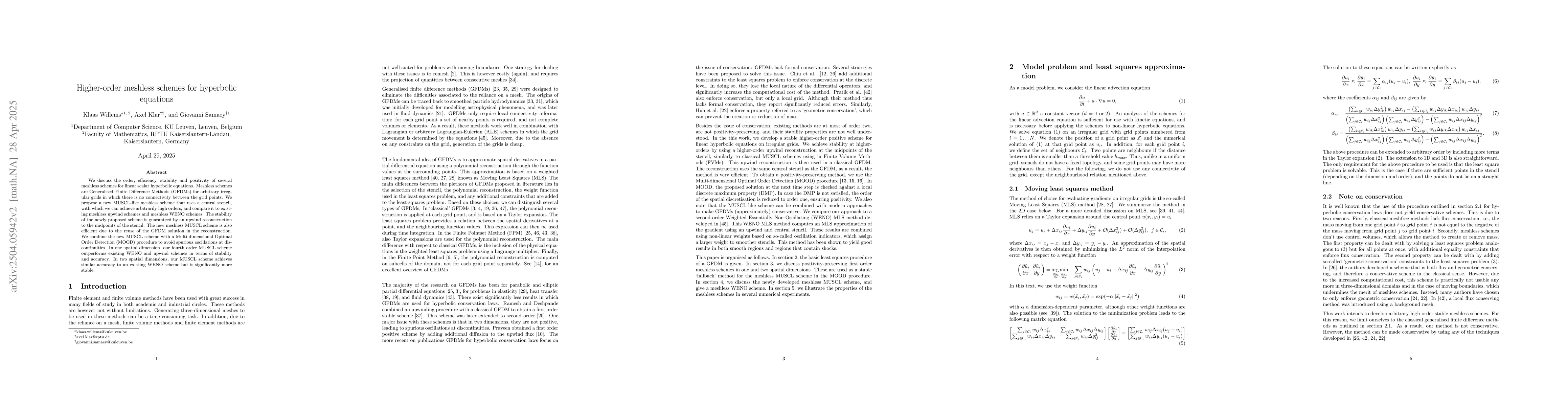 Thumbnail for Higher-order meshless schemes for hyperbolic equations