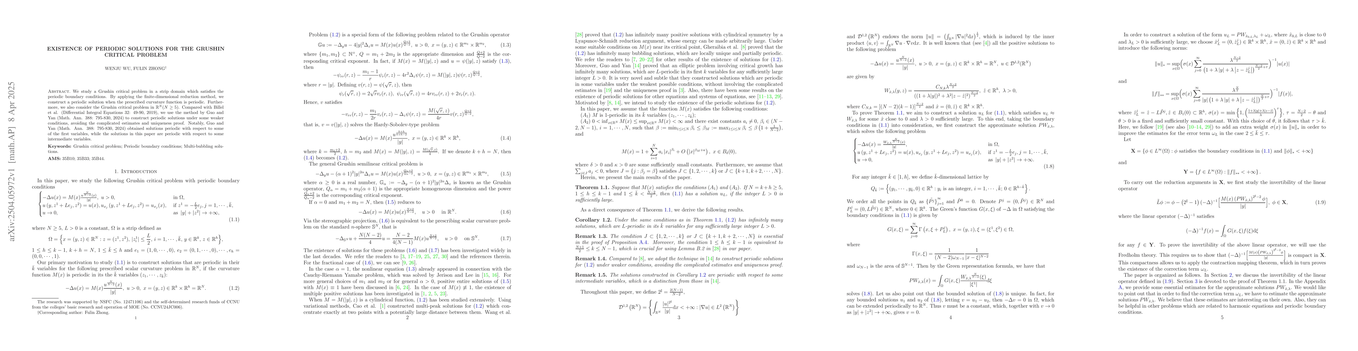 Thumbnail for Existence of periodic solutions for the Grushin critical problem