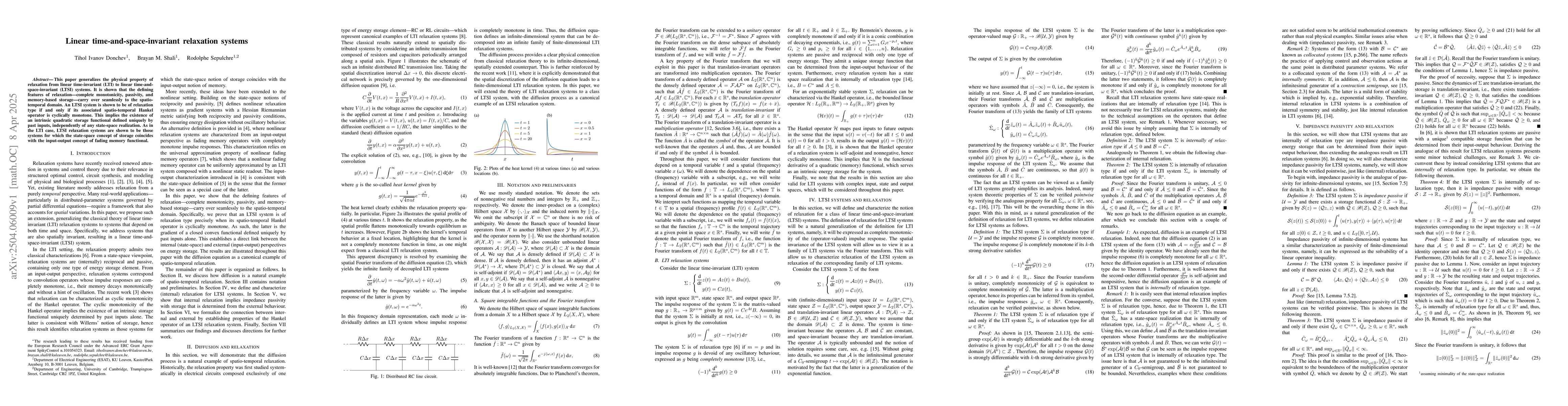Thumbnail for Linear time-and-space-invariant relaxation systems