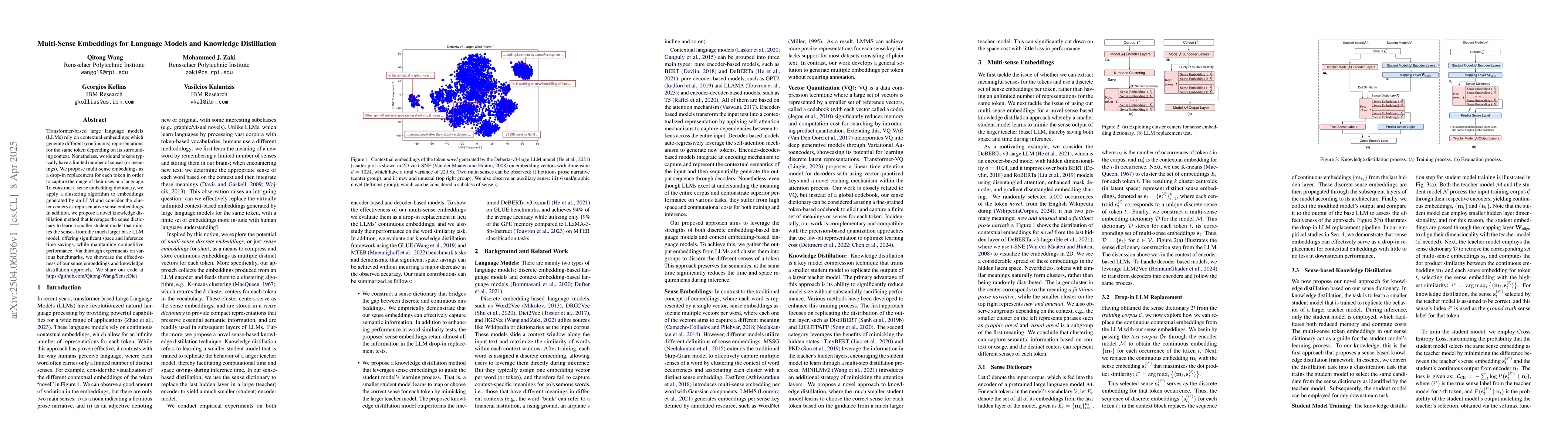 Thumbnail for Multi-Sense Embeddings for Language Models and Knowledge Distillation