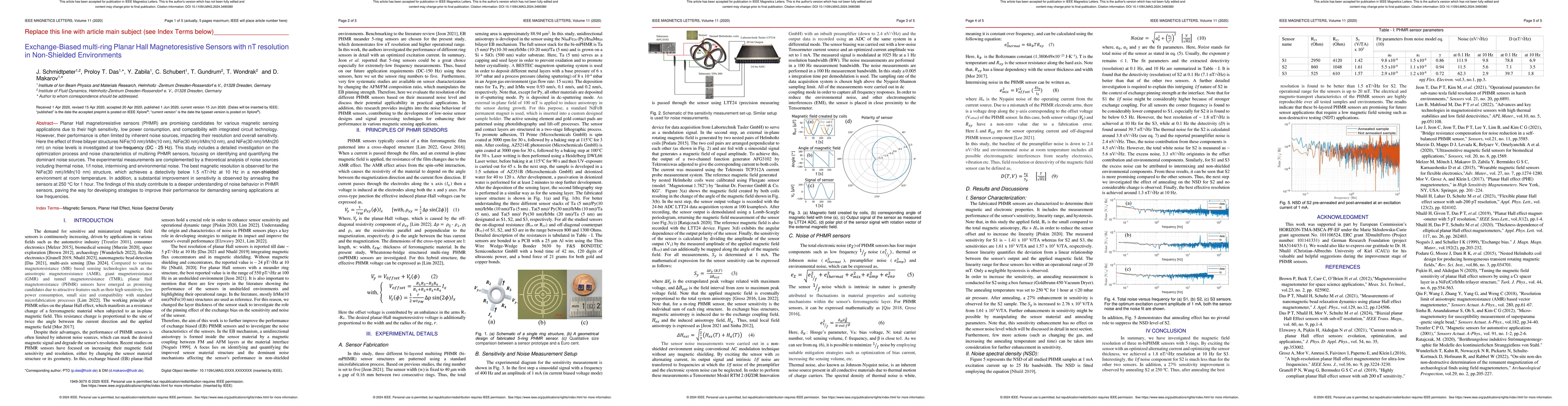 Thumbnail for Exchange-Biased multi-ring Planar Hall Magnetoresistive Sensors with nT
  resolution in Non-Shielded Environments
