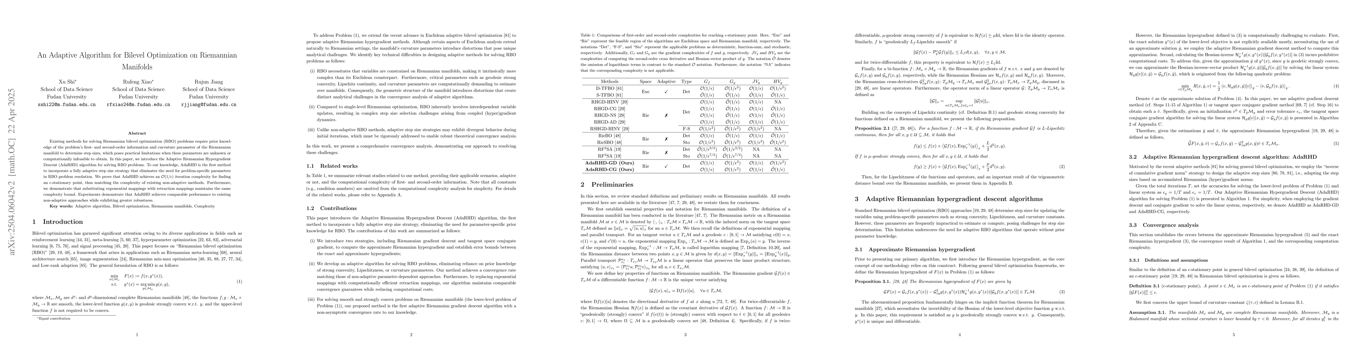 Thumbnail for An Adaptive Algorithm for Bilevel Optimization on Riemannian Manifolds