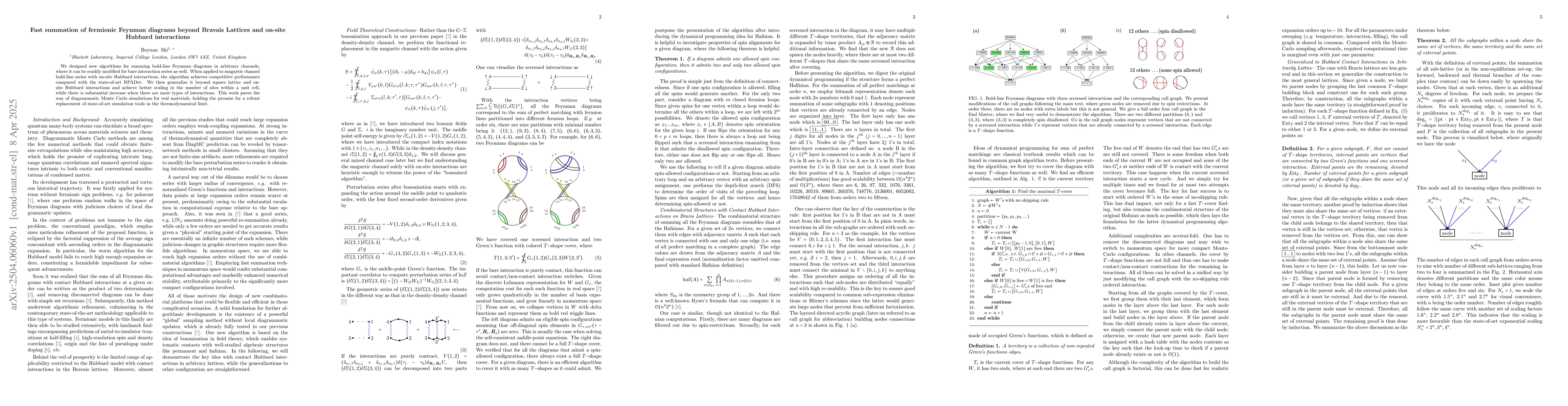 Thumbnail for Fast summation of fermionic Feynman diagrams beyond Bravais Lattices and
  on-site Hubbard interactions