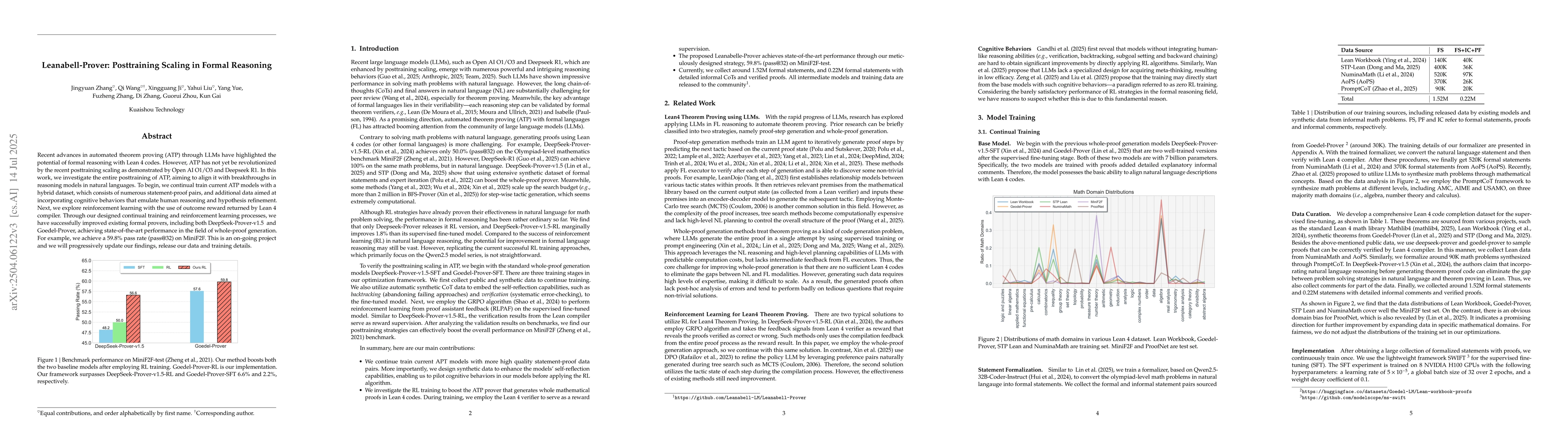 Thumbnail for Leanabell-Prover: Posttraining Scaling in Formal Reasoning