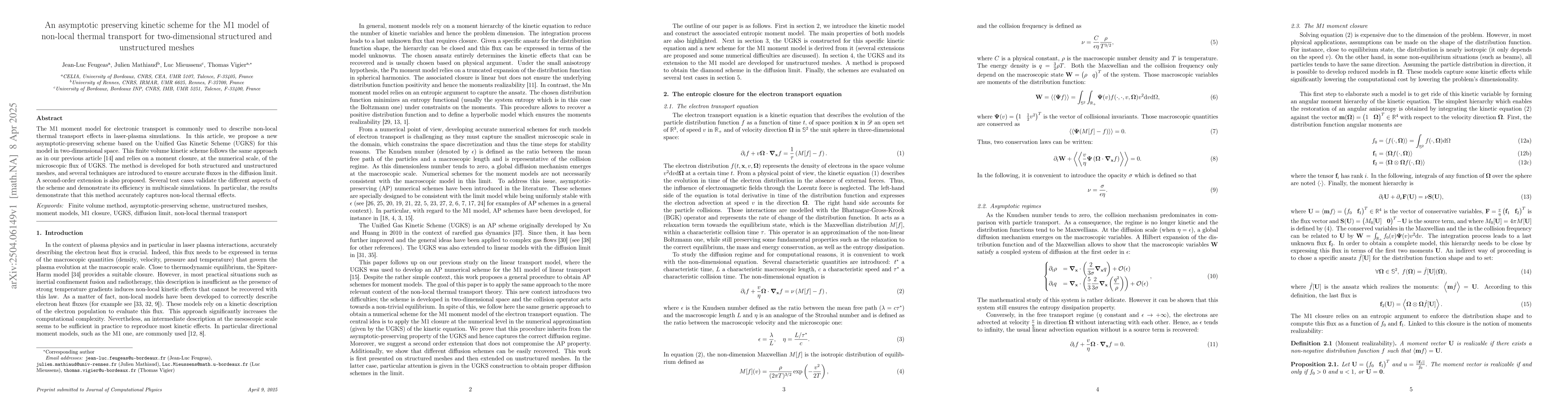 Thumbnail for An asymptotic preserving scheme for the M1model of non-local thermal
  transport for two-dimensional structured and unstructured meshes