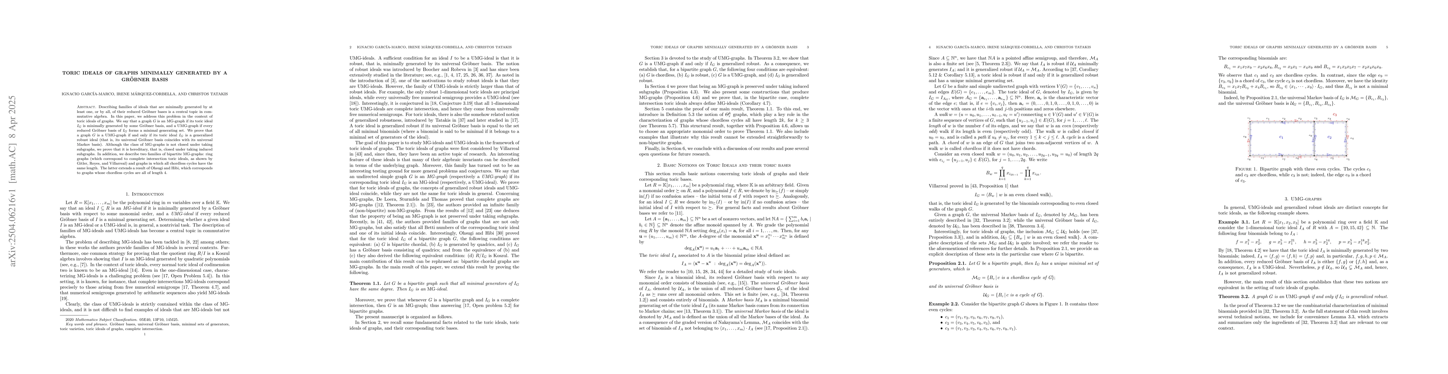 Thumbnail for Toric ideals of graphs minimally generated by a Gröbner basis