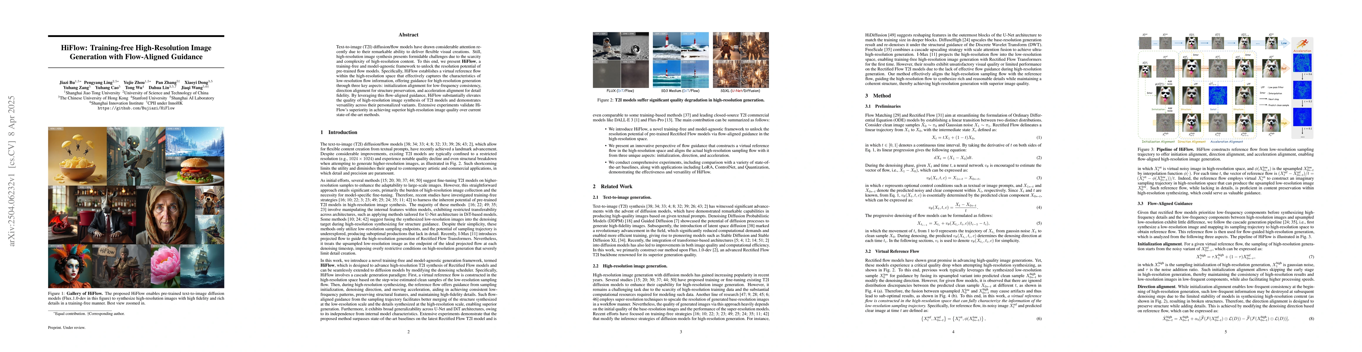 Thumbnail for HiFlow: Training-free High-Resolution Image Generation with Flow-Aligned
  Guidance