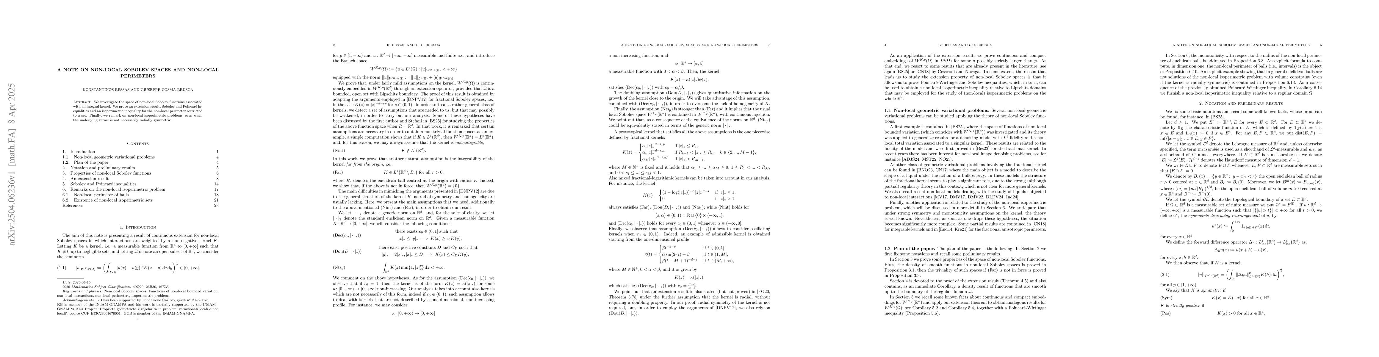 Thumbnail for A note on non-local Sobolev spaces and non-local perimeters