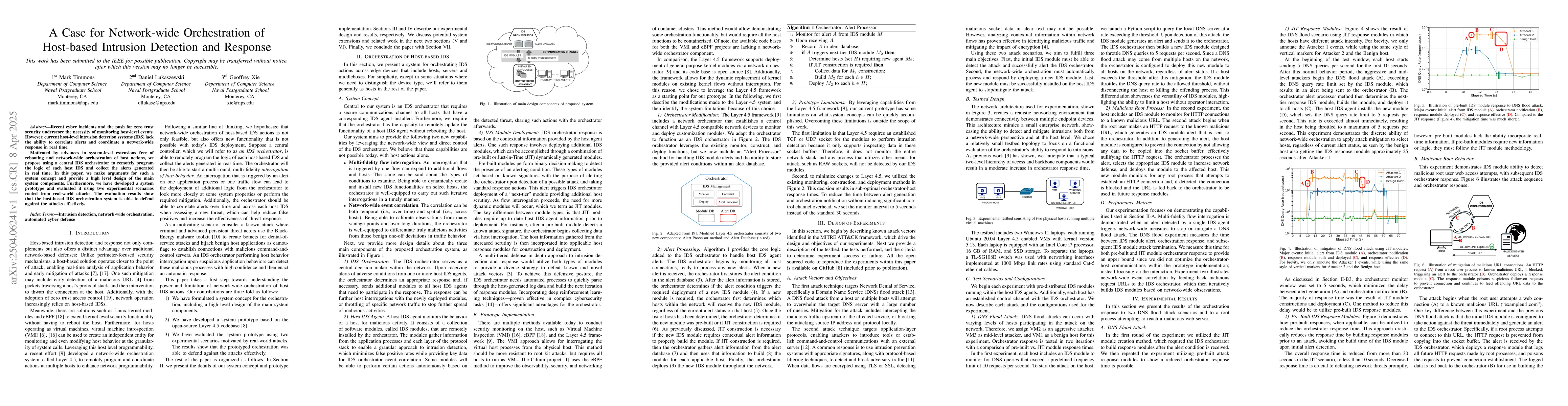 Thumbnail for A Case for Network-wide Orchestration of Host-based Intrusion Detection
  and Response