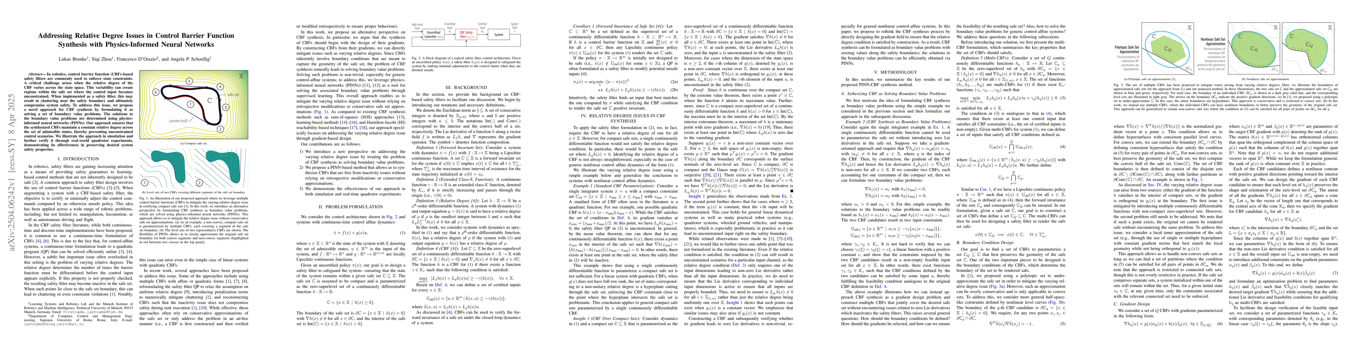 Thumbnail for Addressing Relative Degree Issues in Control Barrier Function Synthesis
  with Physics-Informed Neural Networks