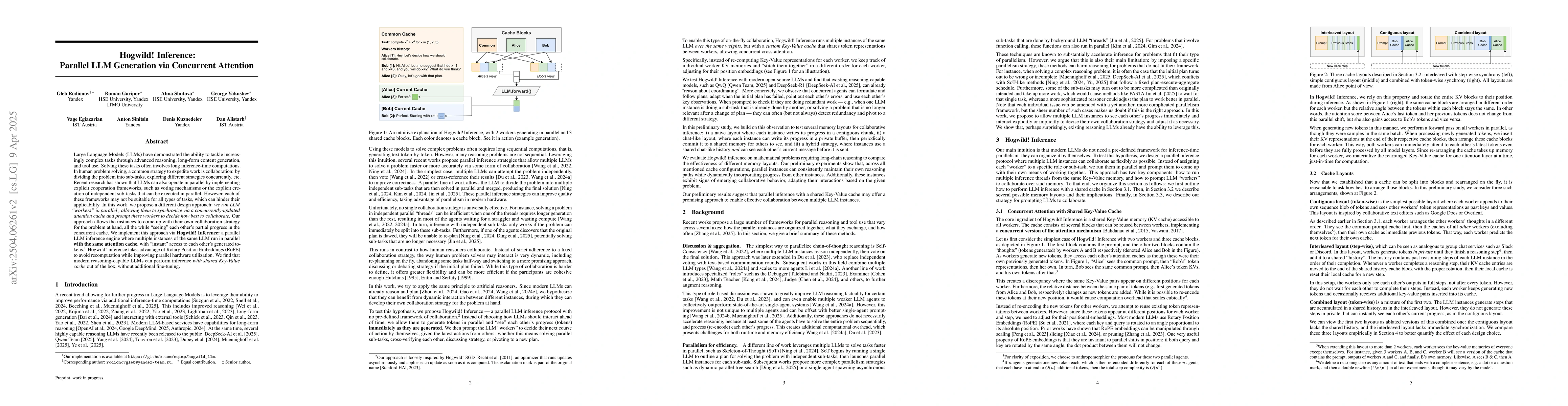 Thumbnail for Hogwild! Inference: Parallel LLM Generation via Concurrent Attention