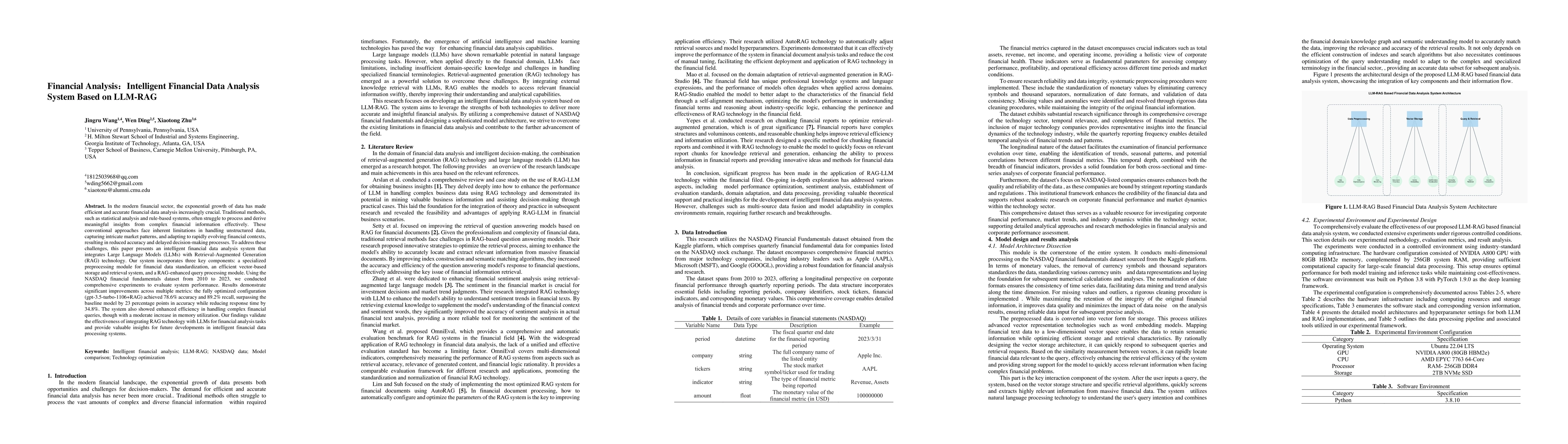 Thumbnail for Financial Analysis: Intelligent Financial Data Analysis System Based on
  LLM-RAG