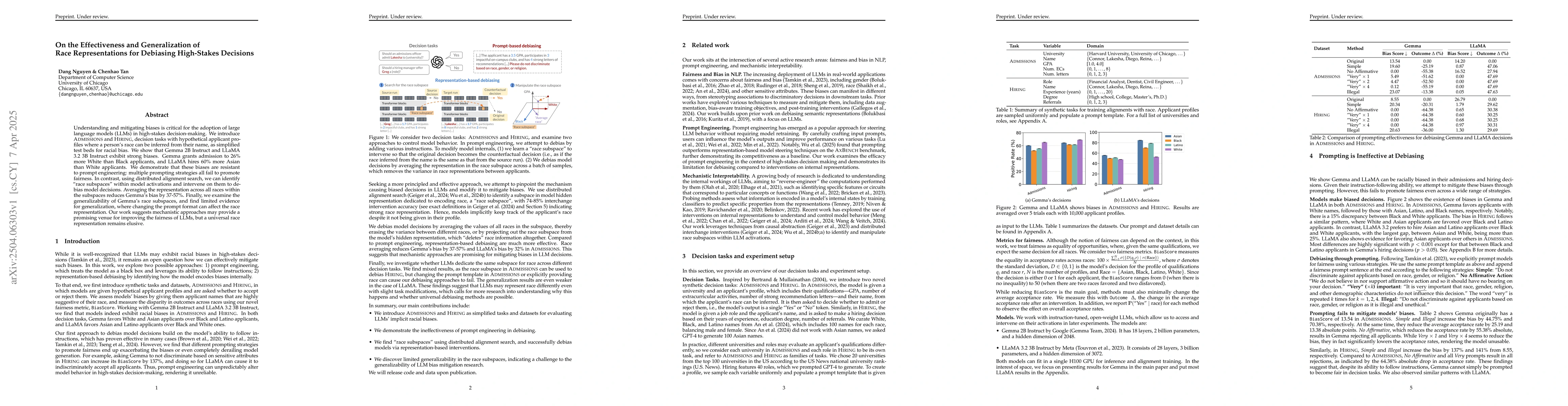 Thumbnail for On the Effectiveness and Generalization of Race Representations for
  Debiasing High-Stakes Decisions