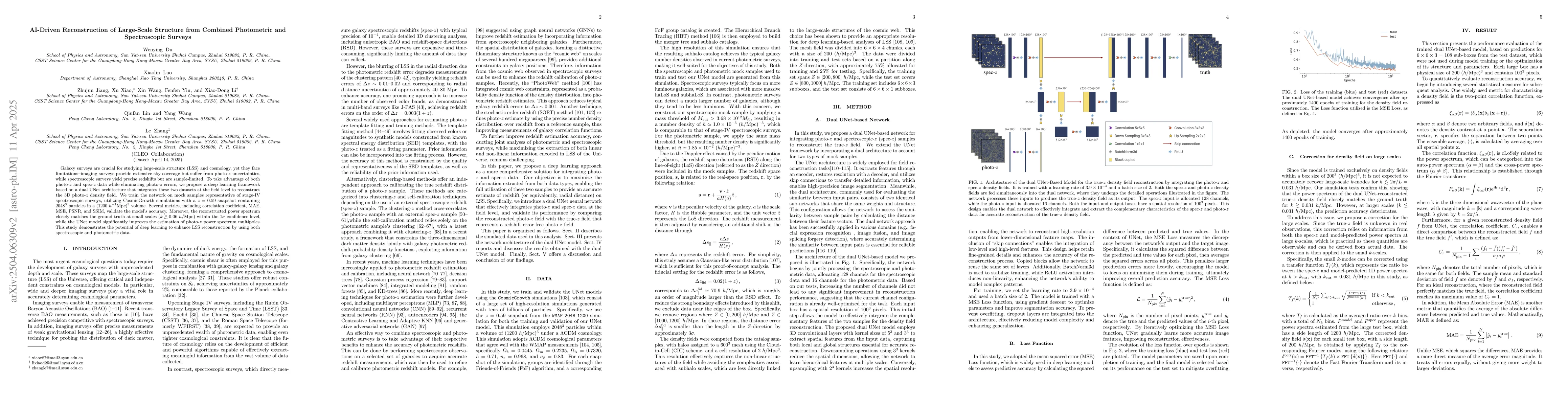 Thumbnail for AI-Driven Reconstruction of Large-Scale Structure from Combined
  Photometric and Spectroscopic Surveys