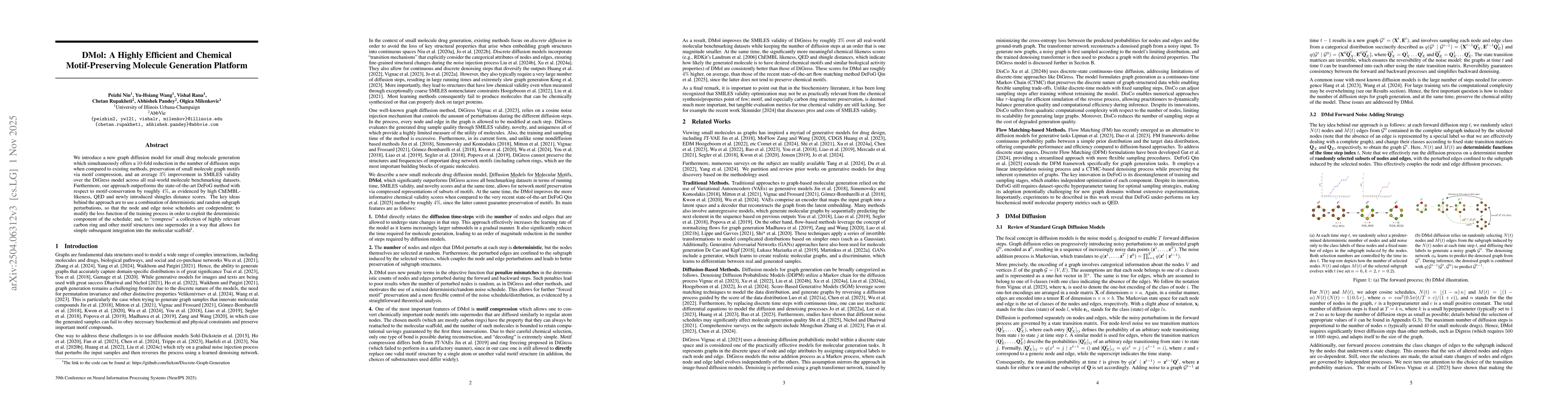 Thumbnail for DMol: A Schedule-Driven Diffusion Model for Highly Efficient and
  Versatile Molecule Generation