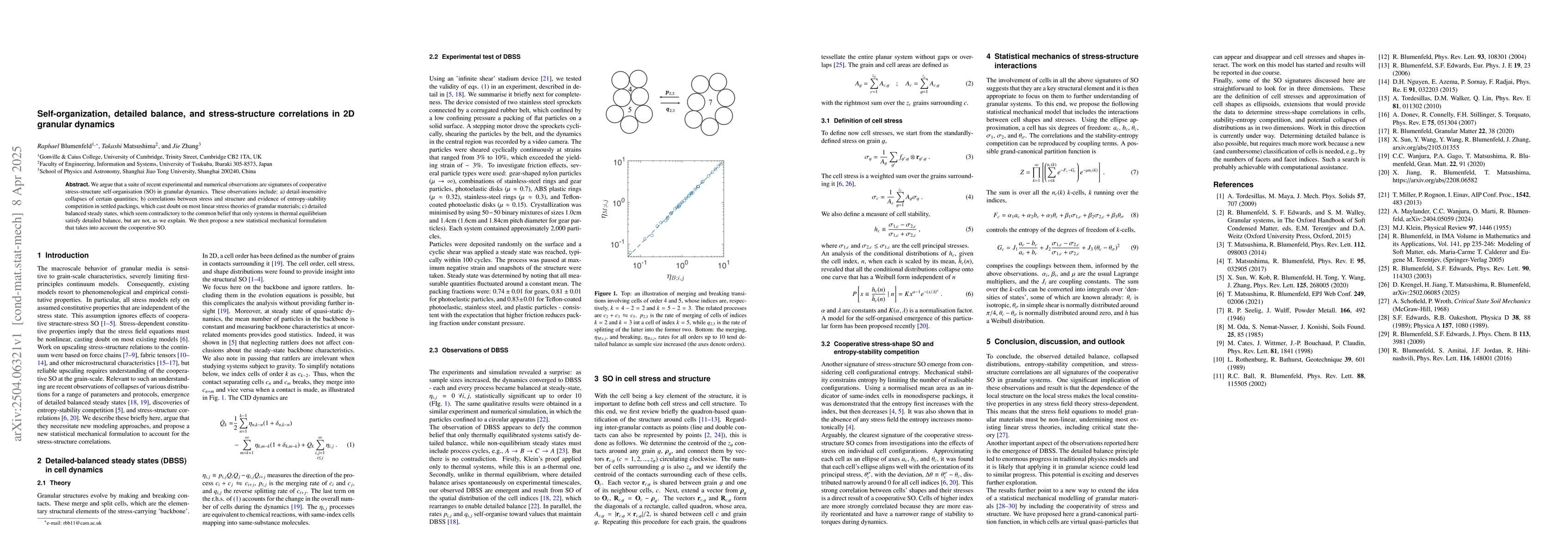Thumbnail for Self-organization, detailed balance, and stress-structure correlations
  in 2D granular dynamics