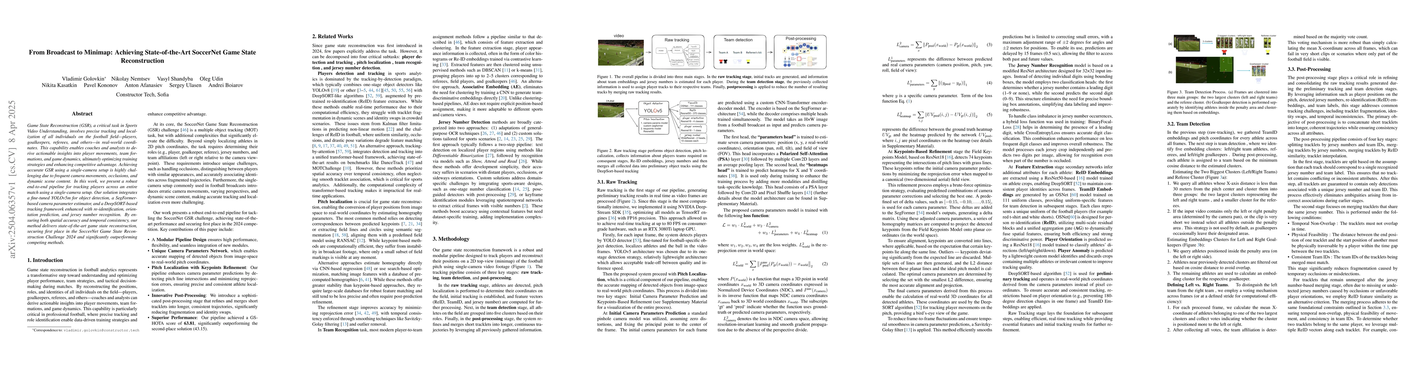 Thumbnail for From Broadcast to Minimap: Achieving State-of-the-Art SoccerNet Game
  State Reconstruction