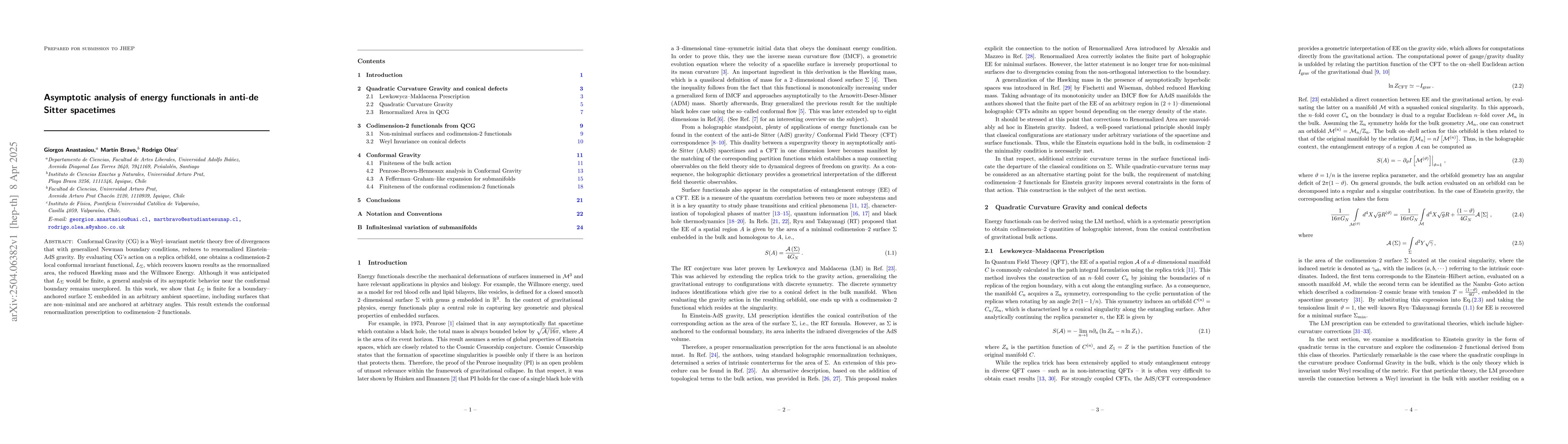 Thumbnail for Asymptotic analysis of energy functionals in anti-de Sitter spacetimes