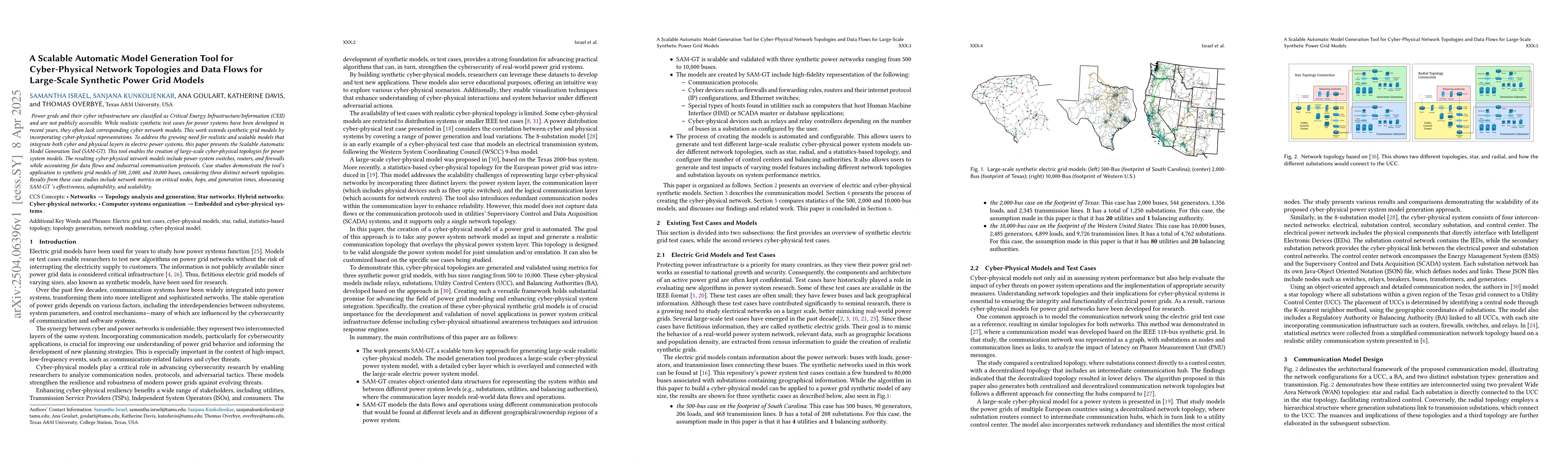 Thumbnail for A Scalable Automatic Model Generation Tool for Cyber-Physical Network
  Topologies and Data Flows for Large-Scale Synthetic Power Grid Models