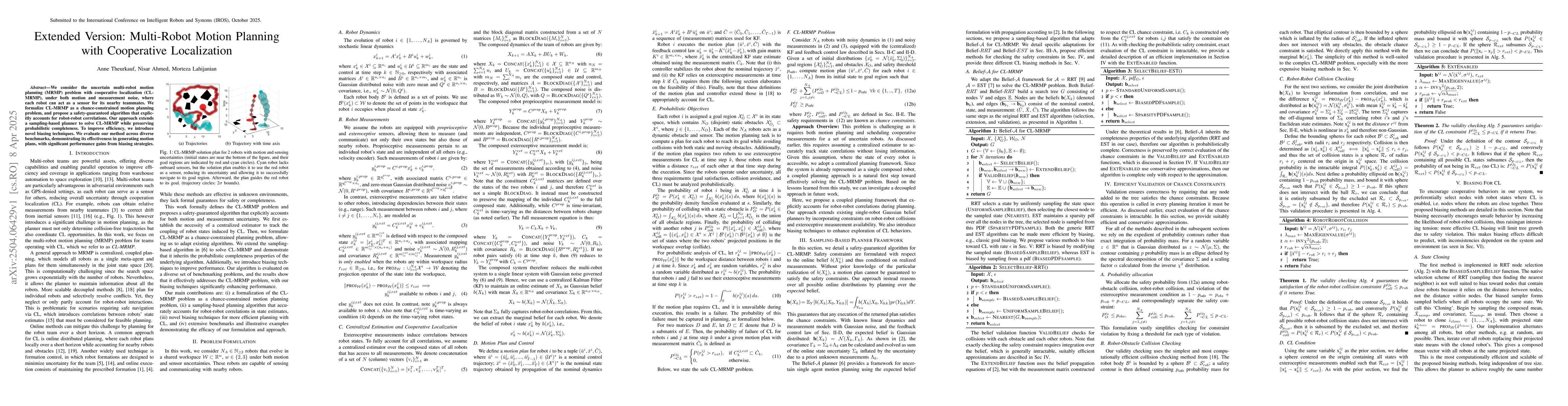 Thumbnail for Extended Version: Multi-Robot Motion Planning with Cooperative
  Localization
