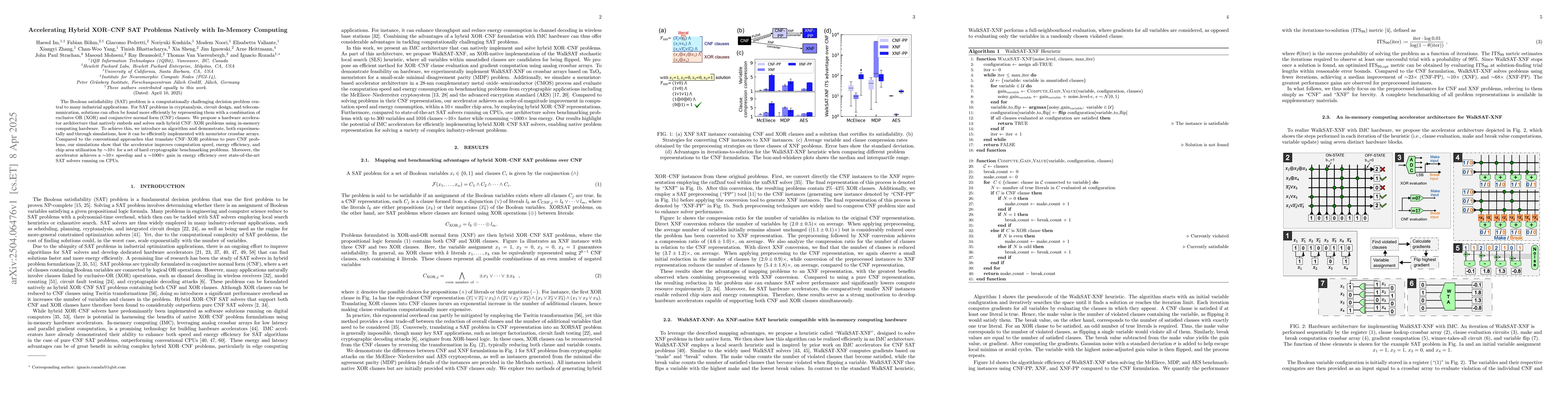 Thumbnail for Accelerating Hybrid XOR$-$CNF SAT Problems Natively with In-Memory
  Computing