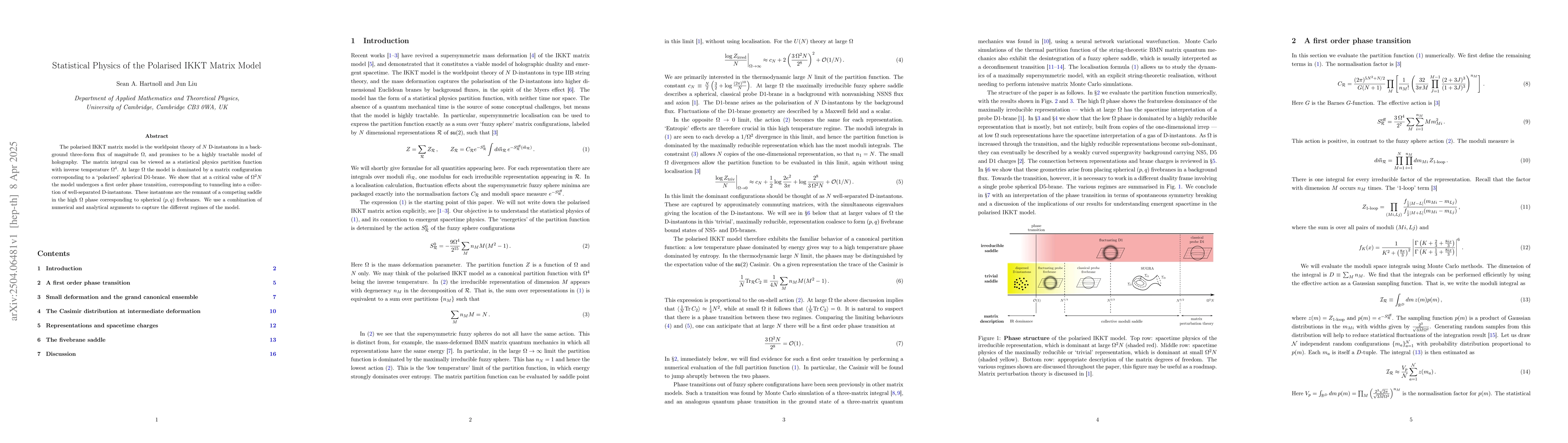 Thumbnail for Statistical Physics of the Polarised IKKT Matrix Model
