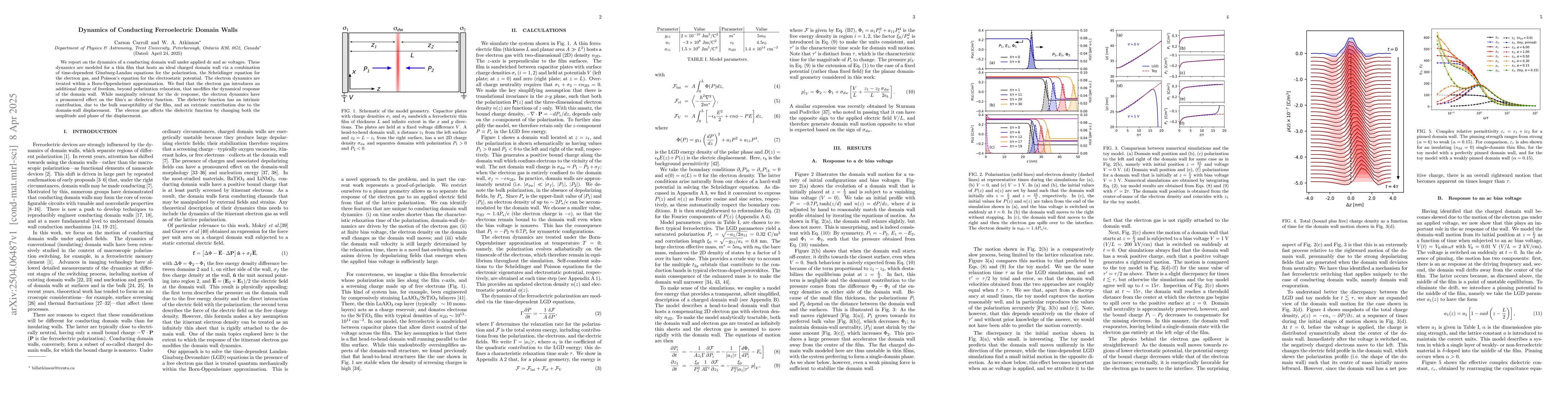 Thumbnail for Dynamics of Conducting Ferroelectric Domain Walls