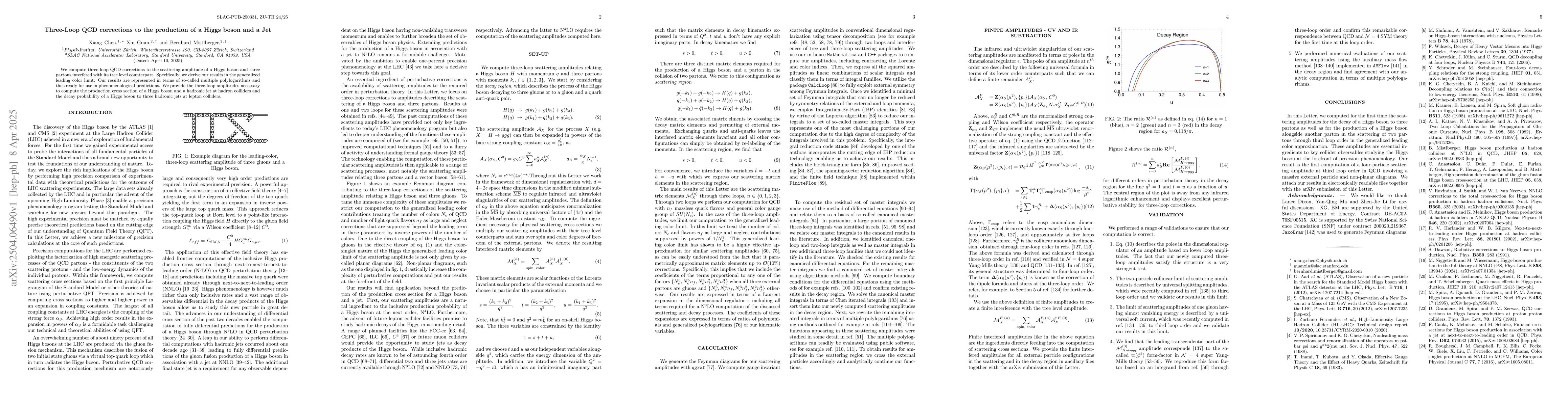 Thumbnail for Three-Loop QCD corrections to the production of a Higgs boson and a Jet