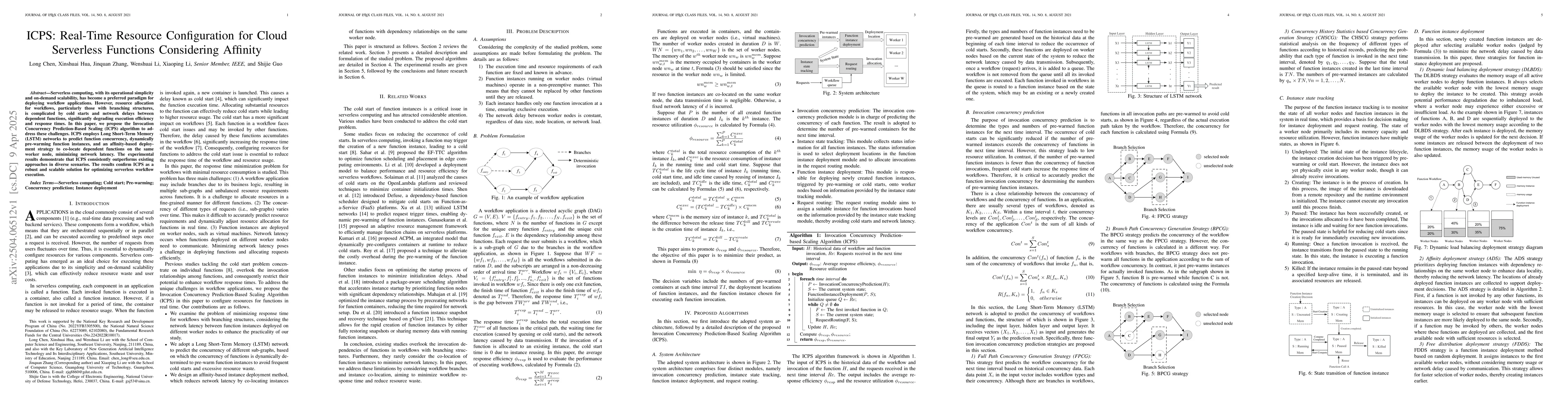 Thumbnail for ICPS: Real-Time Resource Configuration for Cloud Serverless Functions
  Considering Affinity