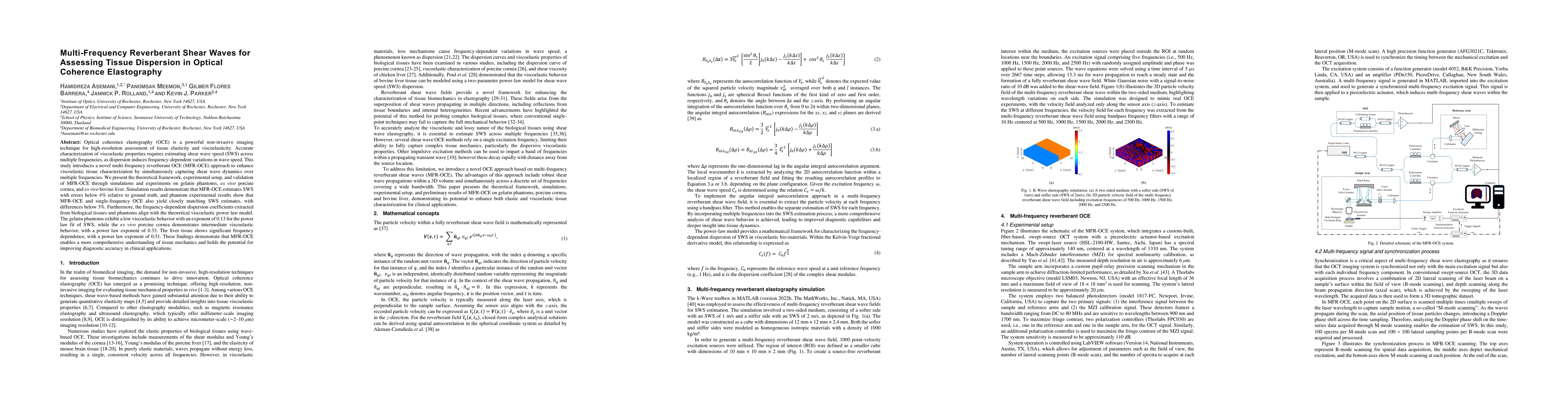 Thumbnail for Multi-Frequency Reverberant Shear Waves for Assessing Tissue Dispersion
  in Optical Coherence Elastography