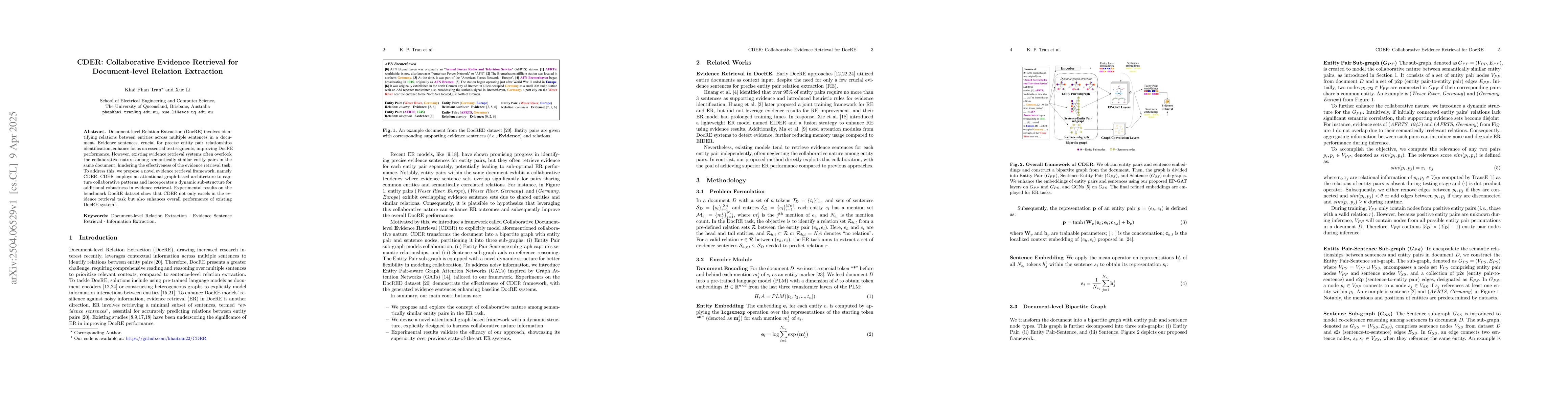 Thumbnail for CDER: Collaborative Evidence Retrieval for Document-level Relation
  Extraction