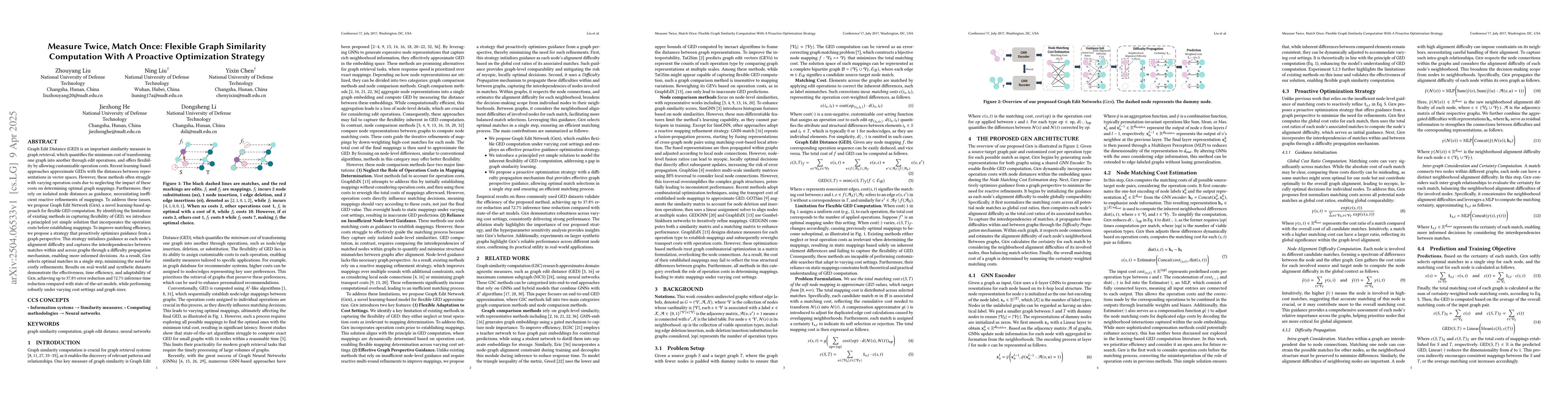 Thumbnail for Flexible Graph Similarity Computation With A Proactive Optimization
  Strategy
