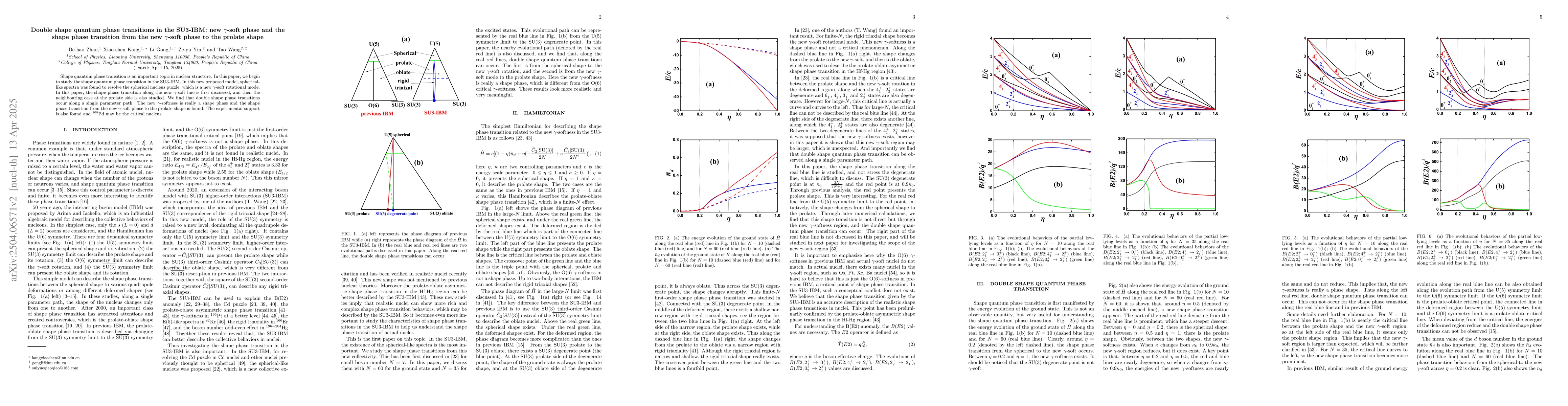 Thumbnail for Double shape quantum phase transitions in the SU3-IBM: new $γ$-soft
  phase and the shape phase transition from the new $γ$-soft phase to the
  prolate shape