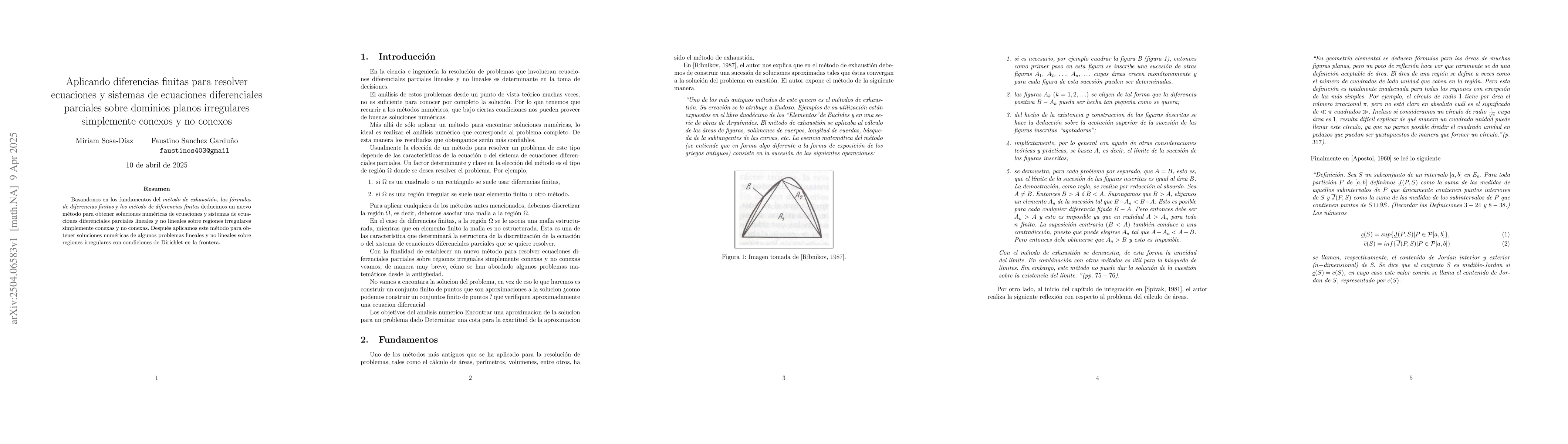 Thumbnail for Aplicando diferencias finitas para resolver ecuaciones y sistemas de
  ecuaciones diferenciales parciales sobre dominios planos irregulares
  simplemente conexos y no conexos